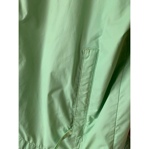 Size XL Women’s L.L. Bean Windbreaker Jacket Chartreuse Green w/ Hood 1990s - Picture 3 of 11
